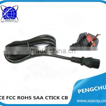 3Pin Plug UK AC Power Cord Power Line Cable For Home Appliance