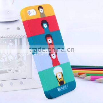 good quality PC water transfer print with rubberized finish for iphone5 customized design