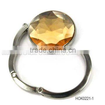 Crystal foldable bag hanger,rhinstone foldable purse hanger