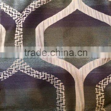 New Arrival Hexagon Design 100% Polyester Jacquard Curtain Fabric