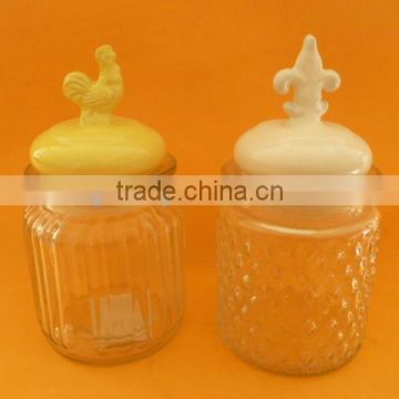 glass food jar with ceramic lid