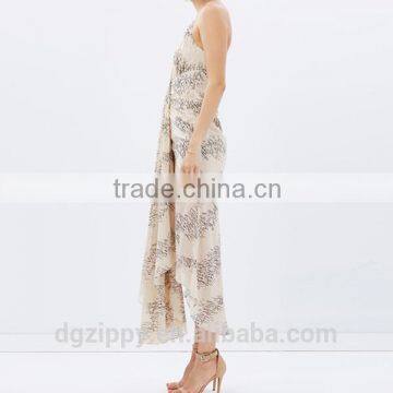 New Waterfall Chiffon Fabrication V-Neckline Cocktail Dress Design photo-3