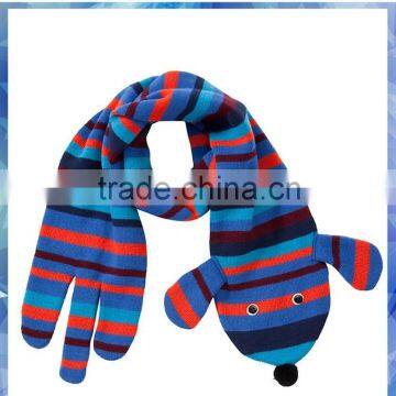 Sausage Dog knit kids animal scarf /dog scarf pattern /animal shaped scarf