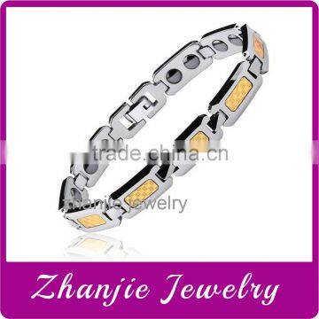 Wholesale Sport Energy Health Care Jewelry 316L Stainless Steel Bio Magnetic Bracelet 4 in 1 for Men Jewelry