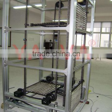 Continuous vertical lifting conveyor for box lifting