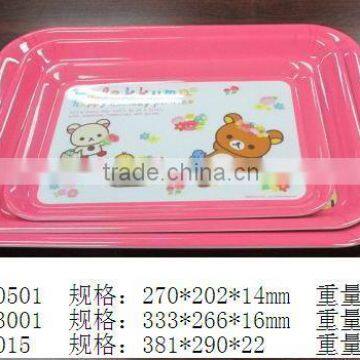 Melamine nice quality kids melamine serving tray