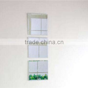 Frameless square tempered glass mirror