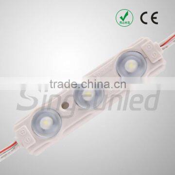 High bright 3 LEDS 1.5W led module smd 2835 led with lens for light box