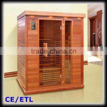 China supplier 3 persons sauna room wood hotel sauna room