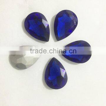 New Arrival!!! Glass Pointback tear drop Sapphire Fancy Crystal Rhinestone