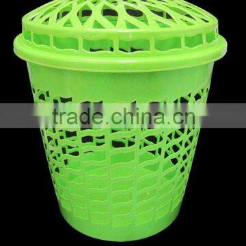 Plastic laundry basket