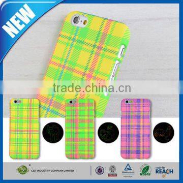 C&T Grid pattern luminous cute animal pc hard case for iphone 6/6s good quality low price