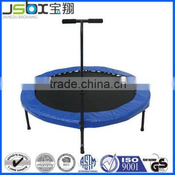 2015 new style mini trampoline with handlebar kids indoor trampoline bed