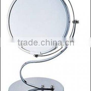 Double sides round Cosmetic mirror with S rack