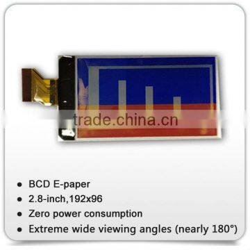 bcd e paper display module 192x96 & e ink lcd display panel