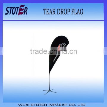 cheaper 100%polyester teardrop flag