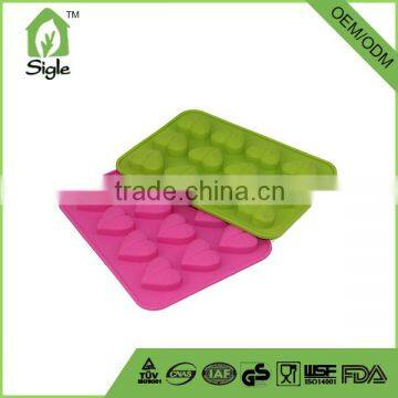 food grade silicone 12 -cavity heart shape &shell shape chocolate mould ice tube tray cookie mold jello mold