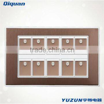 Stainless steel 10 gang wall switch