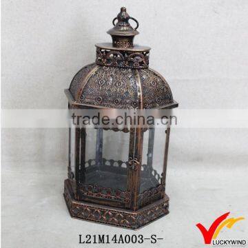 handcraft european style antique cast iron candle lantern