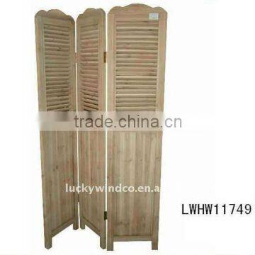 antique french style brown folding wood screens for home and office divider