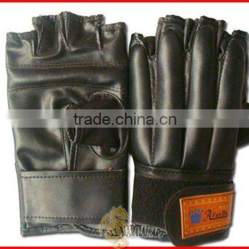 Leather Fingerless Bag Gloves