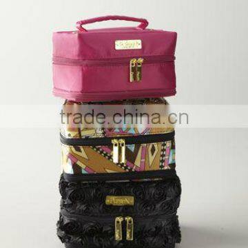 polyester stain travel Jewelry Case/cosmetic bag