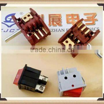 Mixer rotary switch ,RED Lock OFF-ON Push Button Car/Boat Switch,12mm IP65 micro Mixer rotary switch no latching/momentary