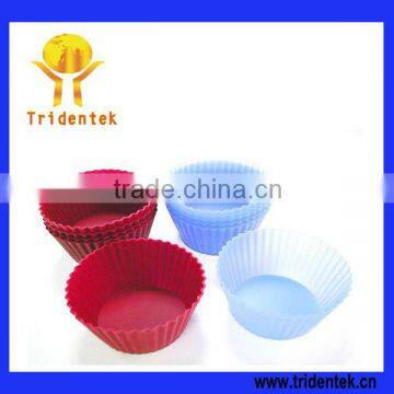 Colorful Non-stick Silicone Cup Cake Mould For Baking