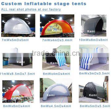 Red White 8x6x4mH Giant Inflatable Stage Tent Commercial Inflatable Tunnel Tent Outdoor Events Inflatable Tent Inflatable Marque photo-3