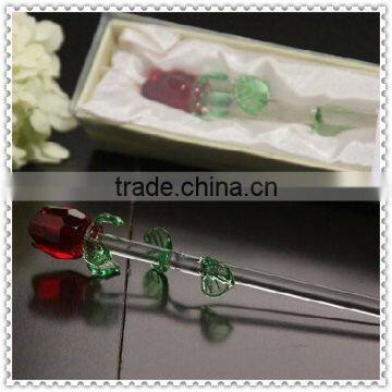 Glass Crystal Wedding Favor Rose Flower For Thank You Gifts