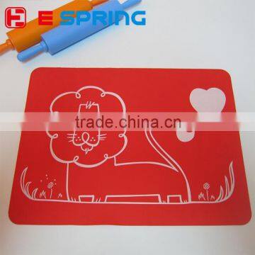 Custom logo printing design non-stick kitchen baking mat silicone