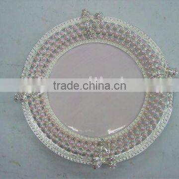 pearl tray with enamel decoration