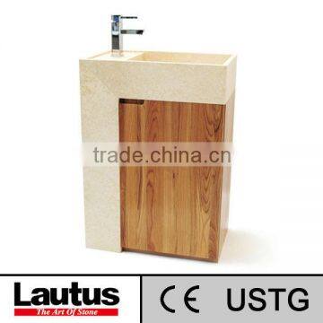 WHOLE SET BATHROOM BASIN,OAK WOOD CABINET+STONE BASIN,MODEL NO LAN010GL