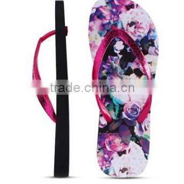2015 summer outdoor indoor beach oem printing rubber flip flops thongs sandals wholesale