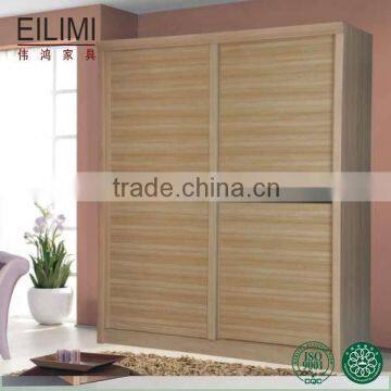 EILIMI T6318 silver birch wood wardrobe with 2 sliding doors as bedroom furniture