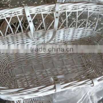 White Baby wicker moses basket