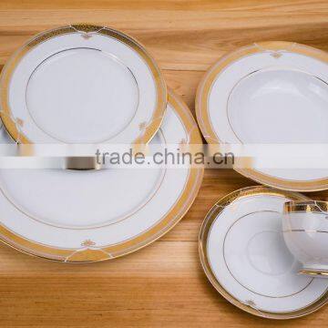 Dot gold design of porcelain dinnerware set