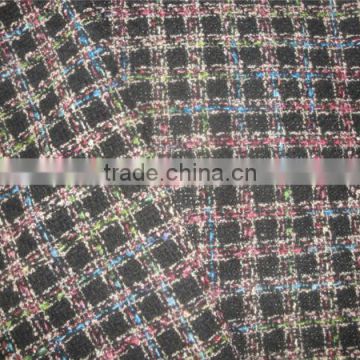 chemical faber plaid wool fabric for coats China manufactor