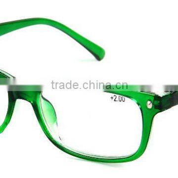 PC color green black reading glases R2002