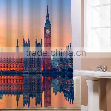 Panel Printing Printed Shower Curtain City Style