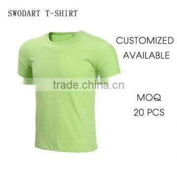 2016 customized design neon green color sports shirt wholesale t-shirts low MOQ t shirts sports shirt fashion style t-shirt