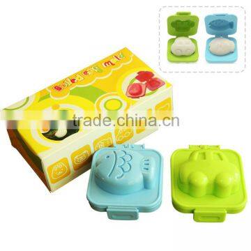 Food Grade Plastic 2pcs per Set Lovely Fish Car Shaped Boiled Rice Egg Sushi Mold