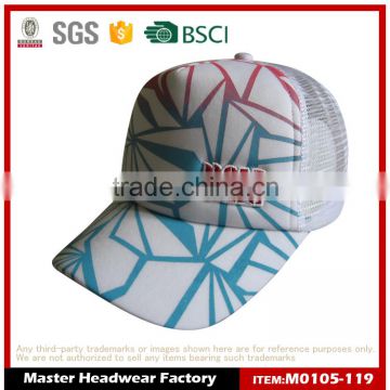 High Quality custom 5 Panel trucker mesh cap with printed LOGO