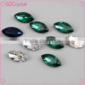 Fashion design 7*15mm decorative navette crystal stone for brooch