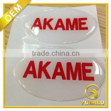 custom bag furniture white clear oval epoxy rensin dome sticker