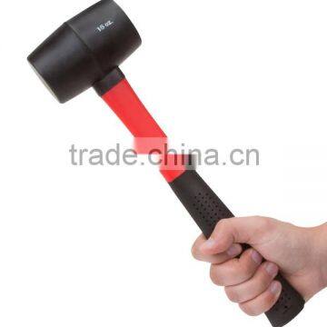 Plastic Mallet, Rubber Mallet Hammer Fiberglass Handle Rubber Mallet, 16-Ounce photo-5
