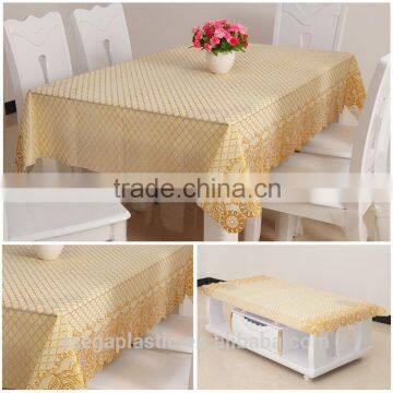 Good Quality Gold Stamping Printed PVC Table Cloth 137cm*20m/roll photo-3