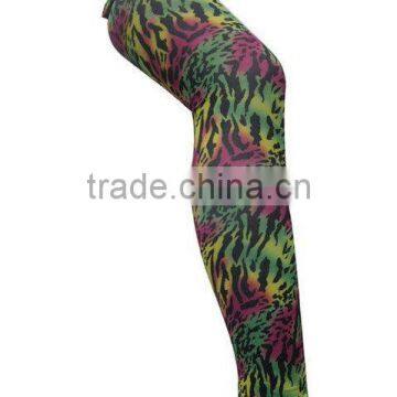 Ladies' fashion colourful zebra-stripe leggings