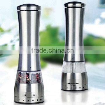 new style stainless steel electric pepper mill with light