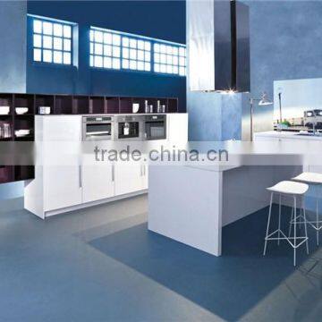 New coming wood veneer L shape kitchen cabinet